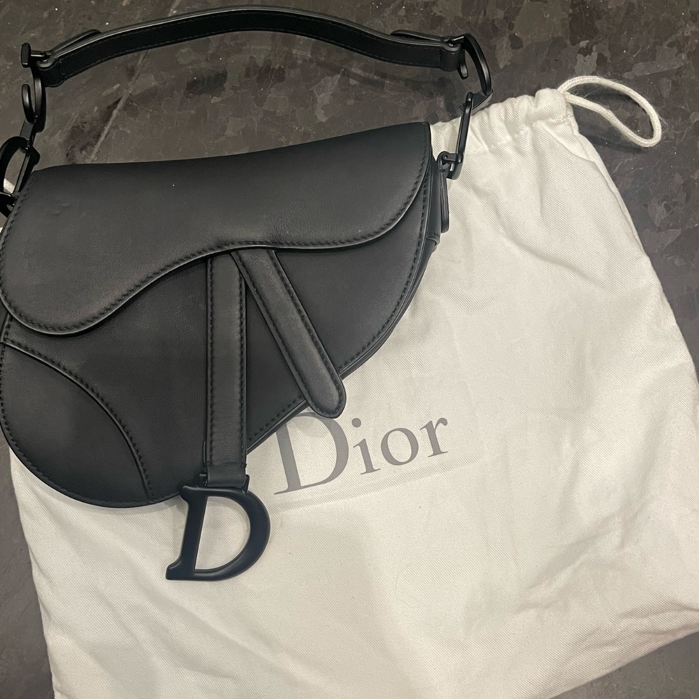 BLACK ULTRAMATTE CALFSKIN DIOR BAG